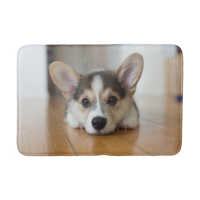Cutest Baby djur | Corgi Puppy Tittar Badrumsmatta (Framsidan)