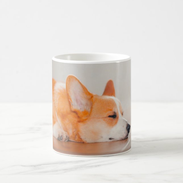 Cutest Baby djur | Corgi Sleeping Kaffemugg (Center)