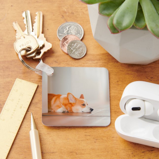 Cutest Baby djur | Corgi Sleeping Nyckelring (Skrivbord)