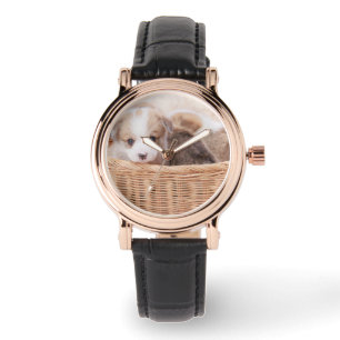 Cutest Baby djur Corgi Tiny Puppy Armbandsur