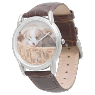 Cutest Baby djur   Corgi Tiny Puppy Armbandsur