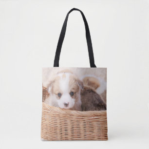 Cutest Baby djur Corgi Tiny Puppy Tygkasse