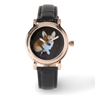 Cutest Baby djur Corgi Tittar upp Armbandsur