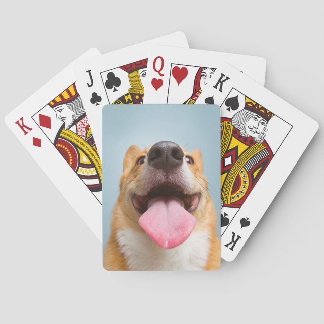 Cutest Baby djur | Corgi Tunga Casinokort (Baksidan)