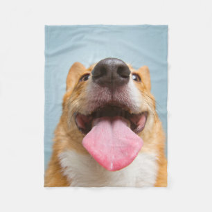 Cutest Baby djur Corgi Tunga Fleecefilt