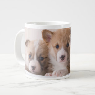 Cutest Baby djur   Cute Corgi Puppies i en hamn Jumbo Mugg
