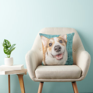 Cutest Baby djur Cute Corgi Puppy Smile Kudde