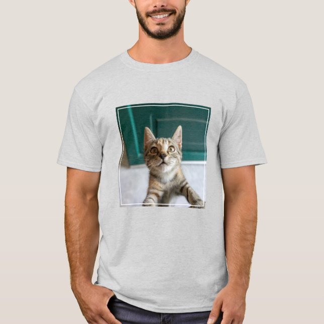 Cutest Baby djur | Cute Tabby Kitten T Shirt (Framsida)