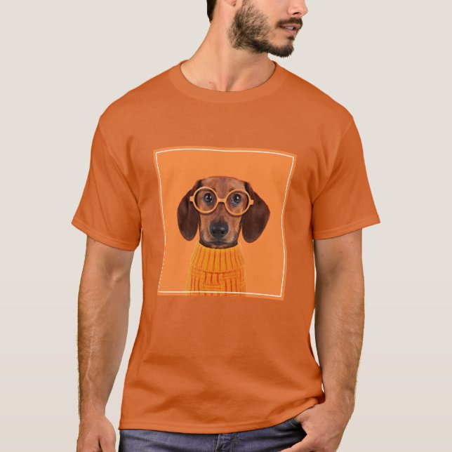 Cutest Baby djur | Dachshund Orange Sweater T Shirt (Framsida)