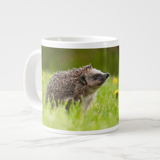 Cutest Baby djur | European Hedgehog Jumbo Mugg (Framsida vänster)