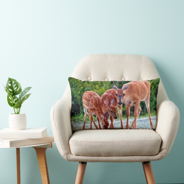 Cutest Baby djur | Fawn with Spädbarn Lumbarkudde (Stol)