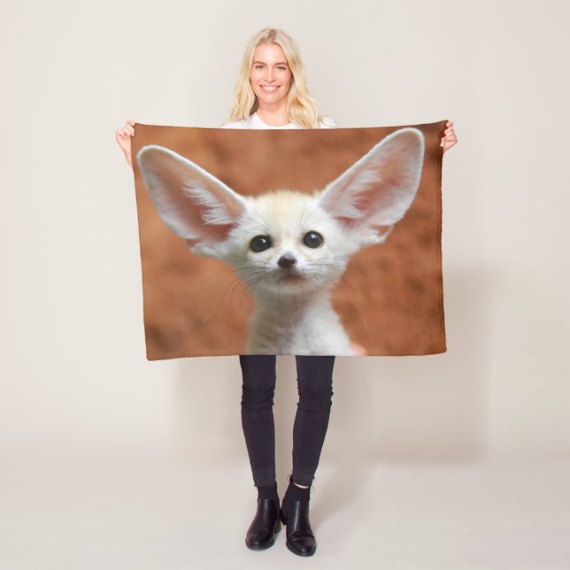 Cutest Baby djur | Fennec Fox-Valp Fleecefilt (På plats)