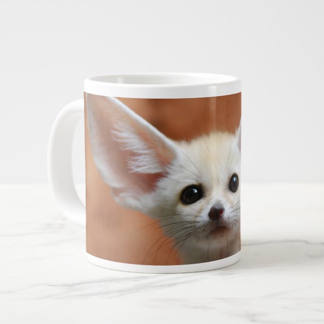 Cutest Baby djur | Fennec Fox-Valp Jumbo Mugg (Framsida vänster)