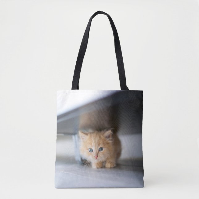 Cutest Baby djur | Fluffy Orange Kitten Tygkasse (Framsida)