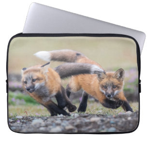 Cutest Baby djur Fox-Valper vid uppspelning Laptop Fodral