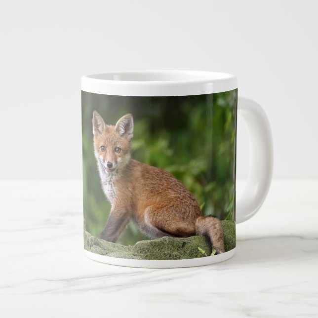 Cutest Baby djur | Foxy Smile Jumbo Mugg (Framsida höger)
