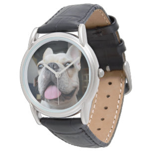 Cutest Baby djur Fransk Bulldog Ansikte Armbandsur