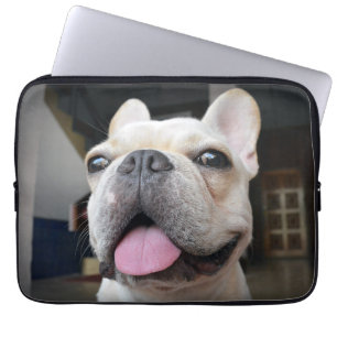Cutest Baby djur Fransk Bulldog Ansikte Laptop Fodral