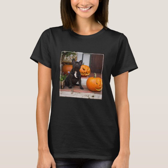 Cutest Baby djur | Fransk Bulldog Halloween T Shirt (Framsida)