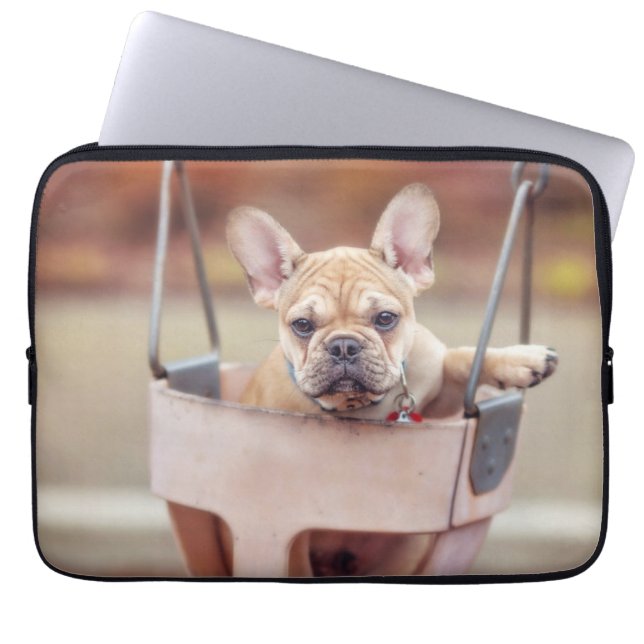 Cutest Baby djur | Fransk Bulldog Playground Laptop Fodral (Framsidan)