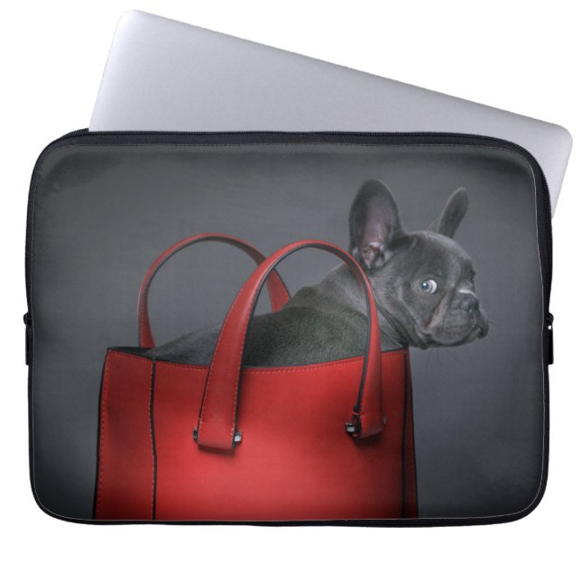 Cutest Baby djur | Fransk Bulldog Red Hand Bag Laptop Fodral (Framsidan)