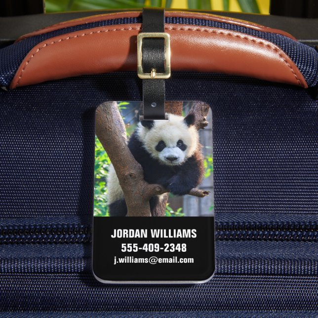 Cutest Baby djur | Giant Panda Unge Bagagebricka (Framsida Insitu 2)