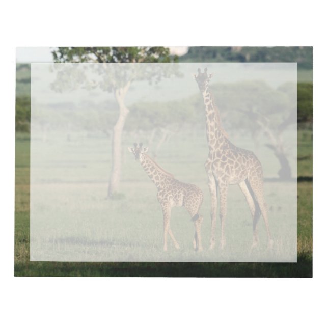 Cutest Baby djur | Giraffe Calf & Mamma Anteckningsblock (Framsida)