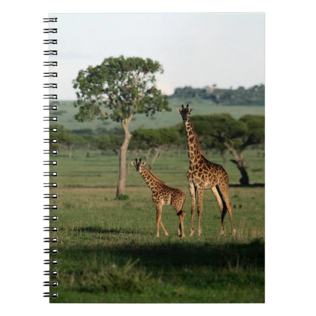 Cutest Baby djur | Giraffe Calf & Mamma Anteckningsbok (Framsidan)