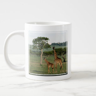 Cutest Baby djur Giraffe Calf & Mamma Jumbo Mugg
