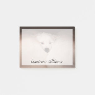 Cutest Baby djur Golden Retriever Snuggle Post-it Block