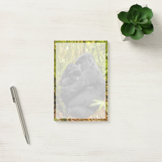 Cutest Baby djur | Gorilla & Baby Post-it Block (Kontor)