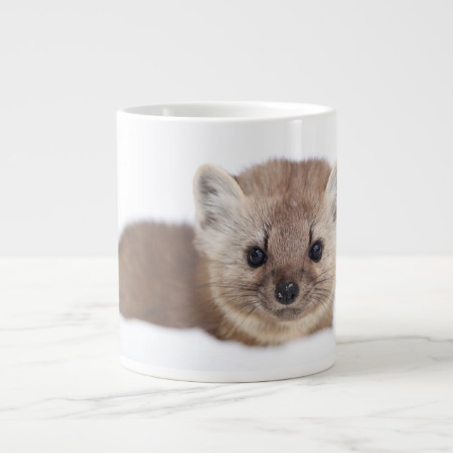 Cutest Baby djur | Gräs Marten Jumbo Mugg (Framsidan)