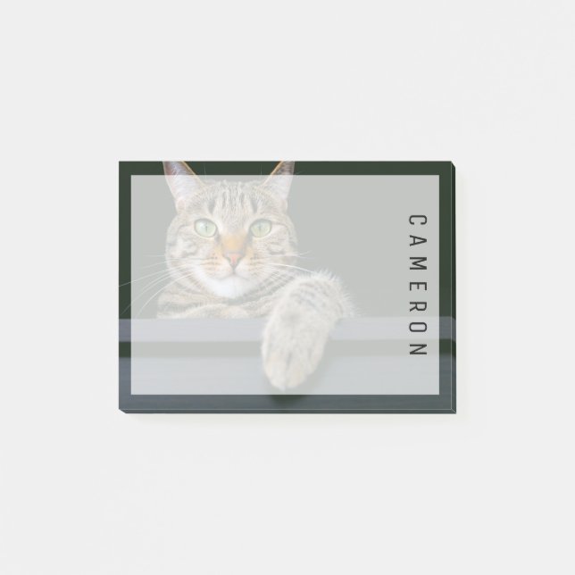 Cutest Baby djur | GRÅTT TABBY KATT ANSIKTE Post-it Block (Framsida)