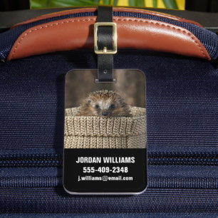 Cutest Baby djur Hedgehog i Basket Bagagebricka