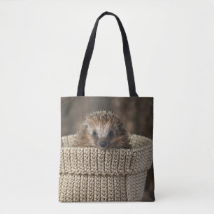 Cutest Baby djur Hedgehog i Basket Tygkasse
