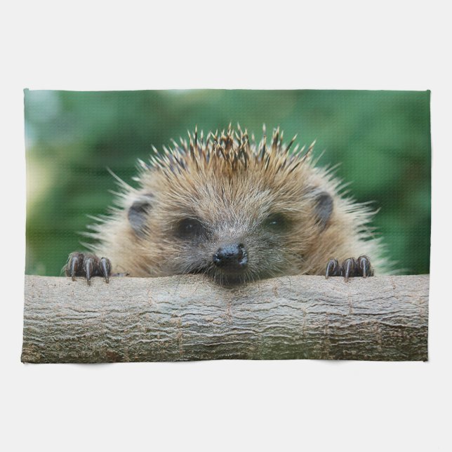 Cutest Baby djur | Hedgehog Smile Kökshandduk (Horisontell)