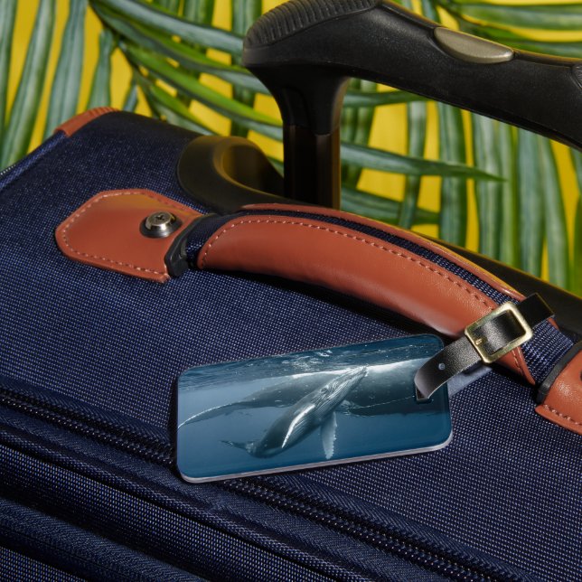 Cutest Baby djur | Hump Whale Calf Bagagebricka (Framsida Insitu 3)