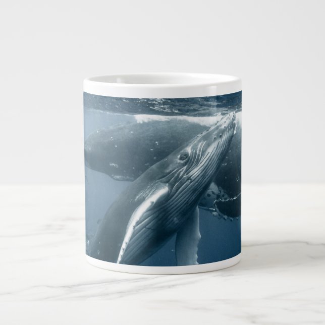 Cutest Baby djur | Hump Whale Calf Jumbo Mugg (Framsidan)