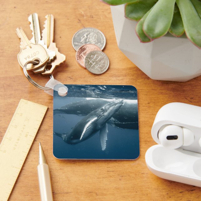 Cutest Baby djur | Hump Whale Calf Nyckelring (Skrivbord)