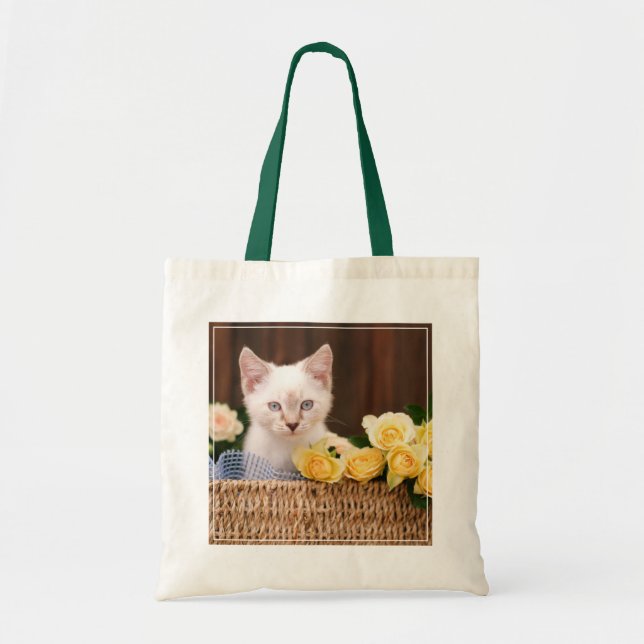 Cutest Baby djur | Kitten & Gul ros Tygkasse (Framsidan)