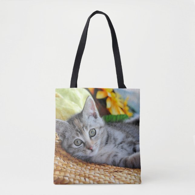 Cutest Baby djur | Kitten Lounging Tygkasse (Framsida)