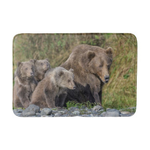 Cutest Baby djur Kodiak Mamma Bear & Unge Badrumsmatta