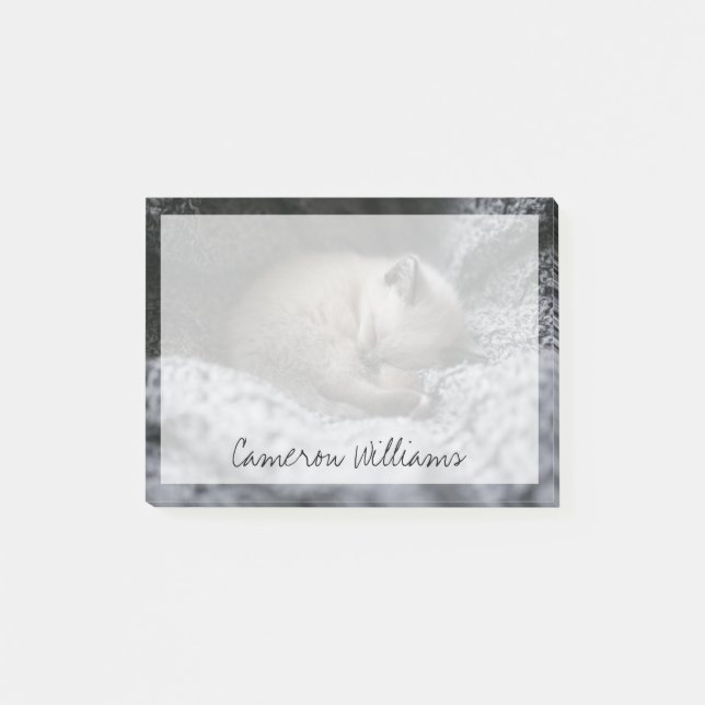 Cutest Baby djur | Liten Kitten Sleeping Post-it Block (Framsida)