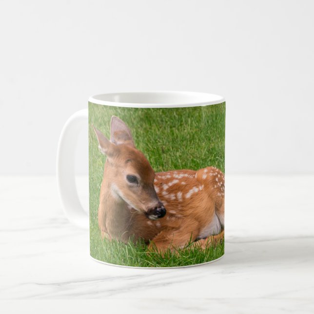 Cutest Baby djur | Little Fawn Kaffemugg (Framsida vänster)