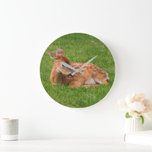 Cutest Baby djur Little Fawn Stor Klocka