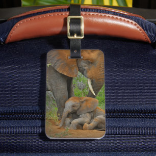 Cutest Baby djur Mamma Elephant & Baby Bagagebricka