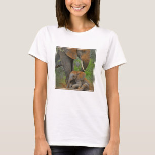 Cutest Baby djur Mamma Elephant & Baby T Shirt