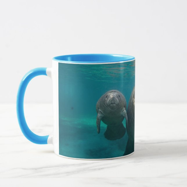 Cutest Baby djur | Manatee & Baby Mugg (Vänster)