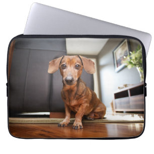 Cutest Baby djur Mini Dachshund Puppy Laptop Fodral
