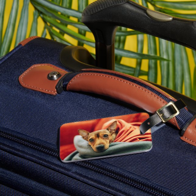 Cutest Baby djur | Miniature Pinscher Bagagebricka (Framsida Insitu 3)